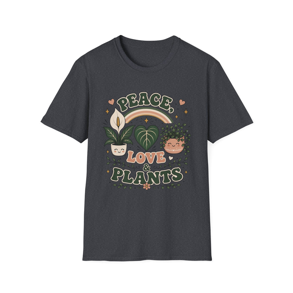 Peace, Love & Plants Retro T-Shirt