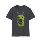 Alien Dog T-Shirt Cute Green Pup with Antennae Graphic Tee