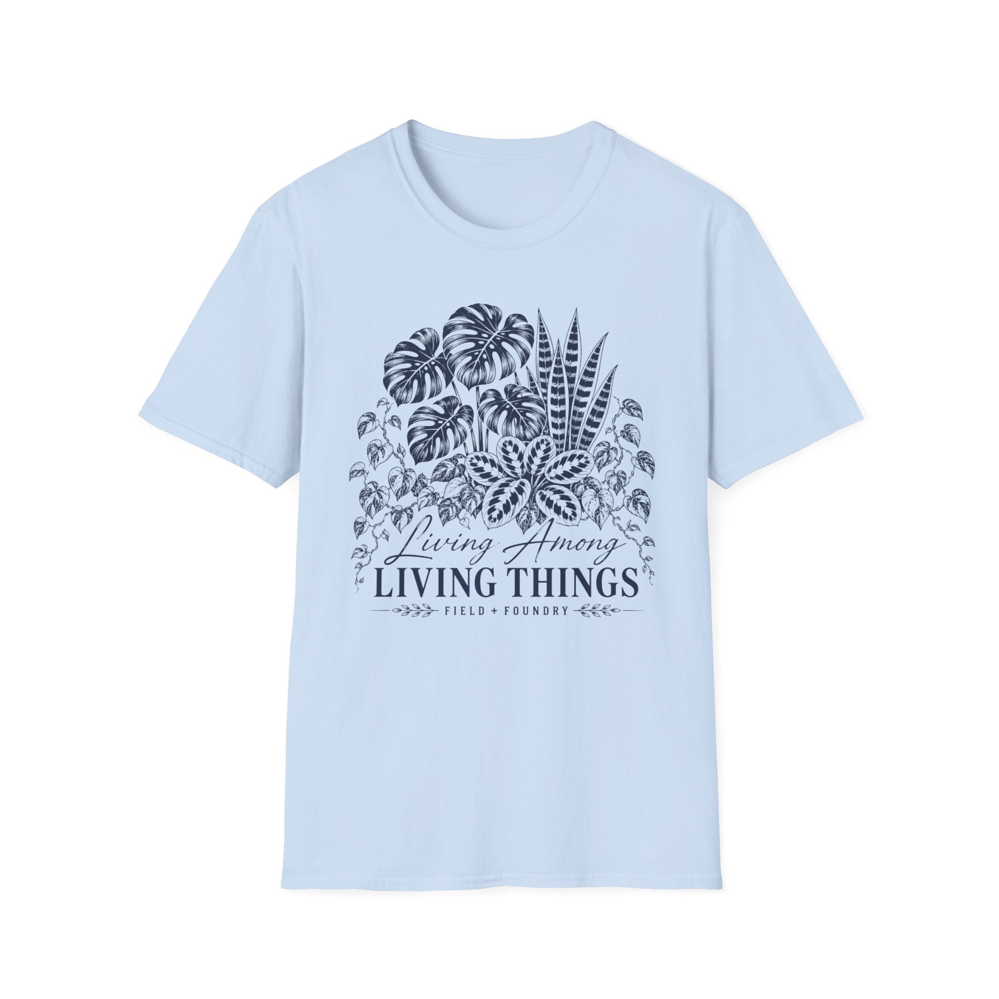 Botanical Plant T-Shirt — 'Living Among Living Things' Graphic Tee