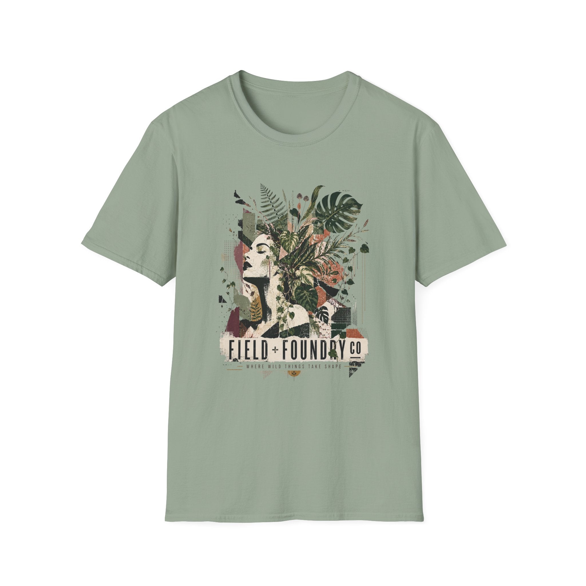 Botanical Femme T-Shirt — 'Field + Foundary Co.' Floral Portrait Tee