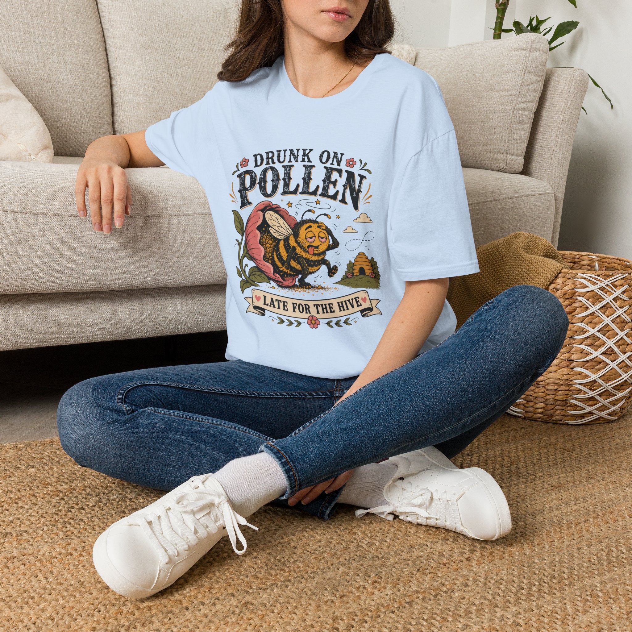 Drunk on Pollen Late for the Hive 2 T-Shirt