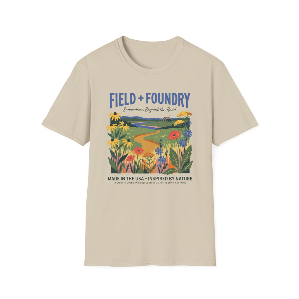 Field + Foundry 'Somewhere Beyond the Road' Graphic T-Shirt Wildflower Landscape Tee