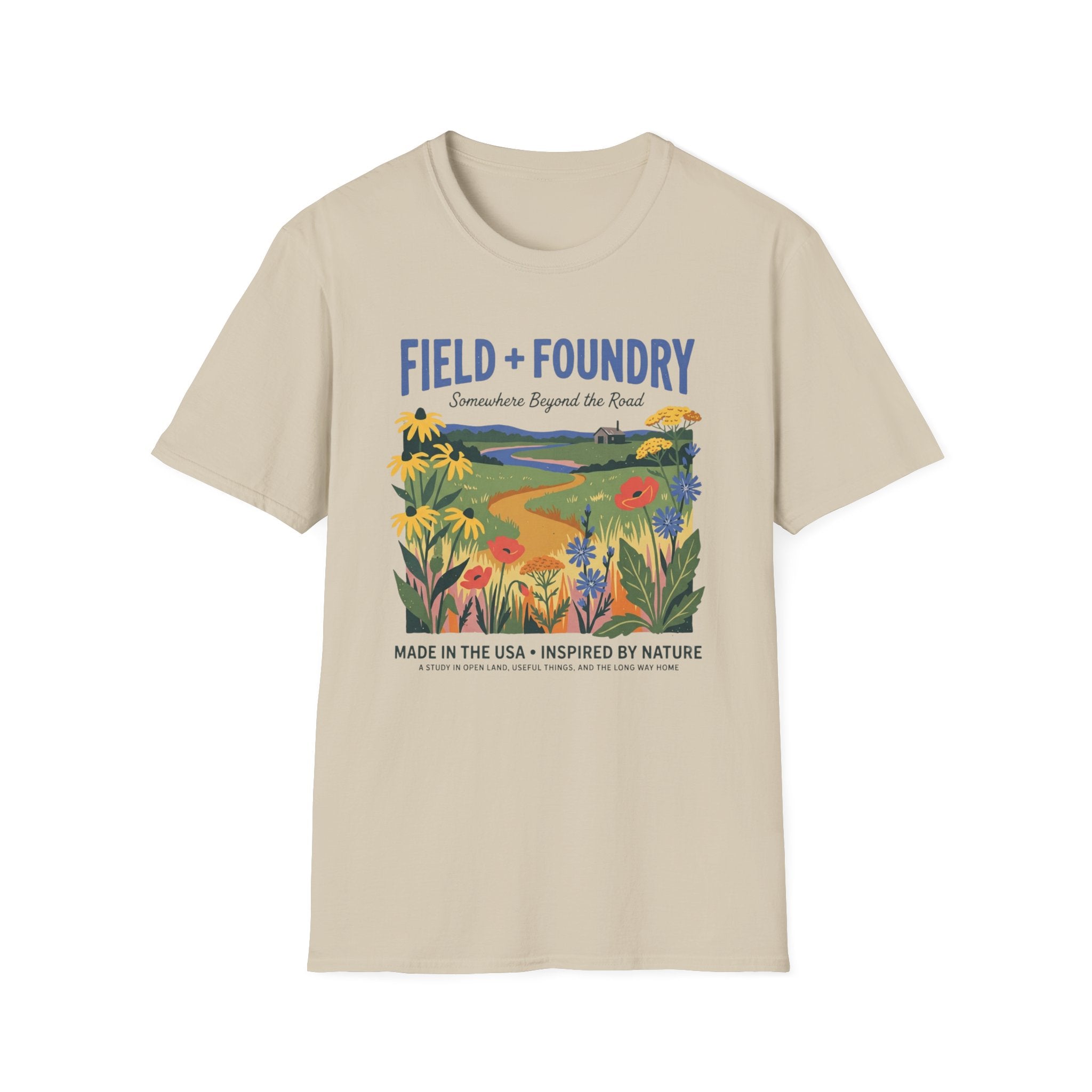Field + Foundry 'Somewhere Beyond the Road' Graphic T-Shirt Wildflower Landscape Tee