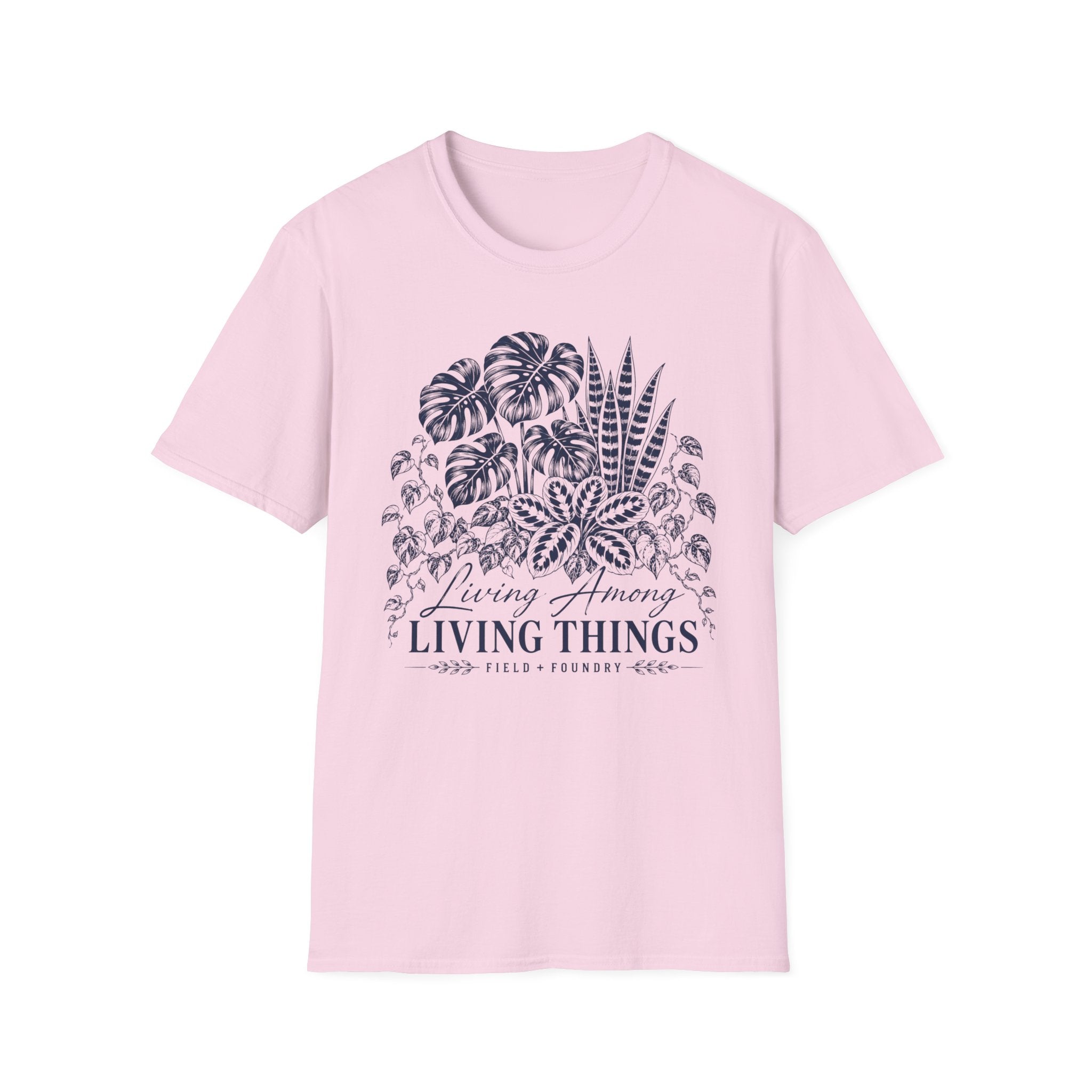 Botanical Plant T-Shirt — 'Living Among Living Things' Graphic Tee