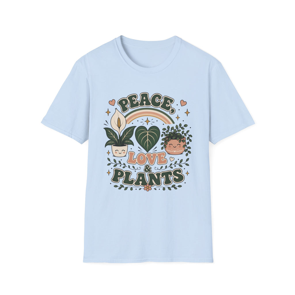 Peace, Love & Plants Retro T-Shirt