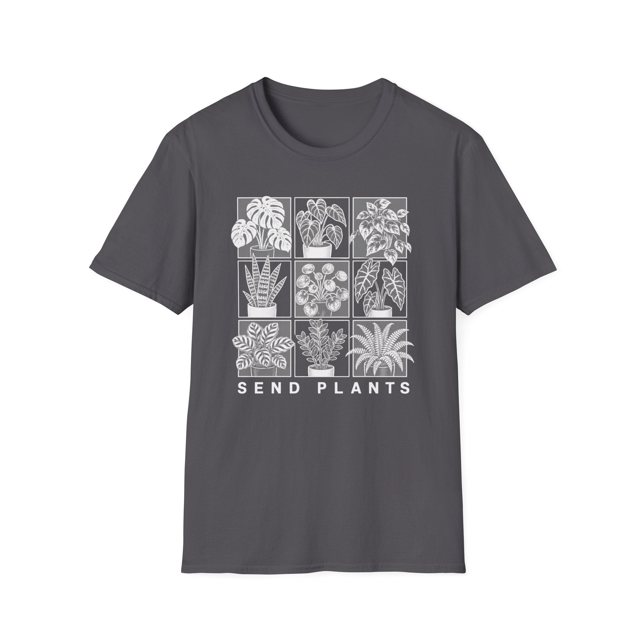 Send Plants T-Shirt Botanical Grid Plant Lover Tee