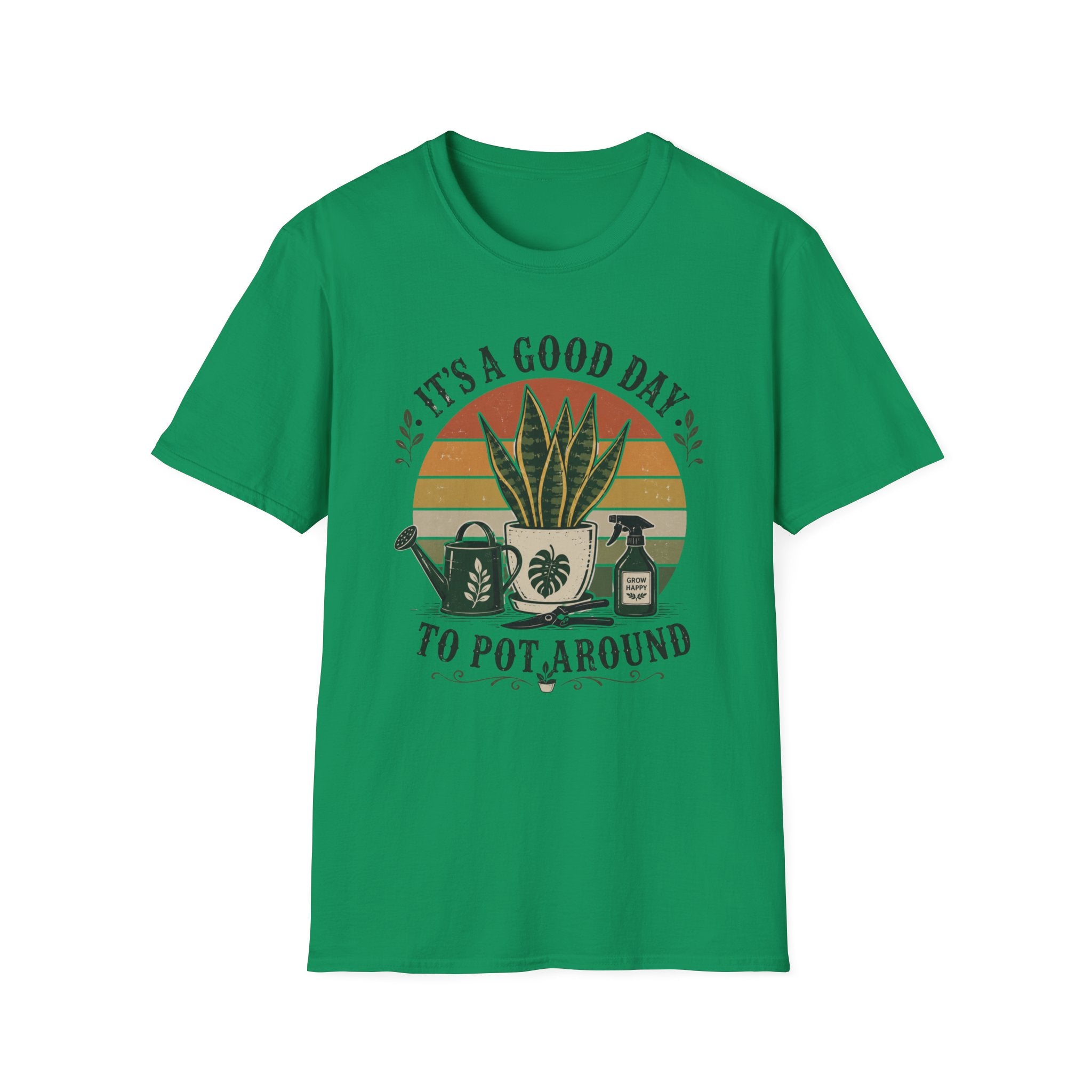 It's a Good Day to Pot Around T-Shirt — Retro Plant Lover Tee